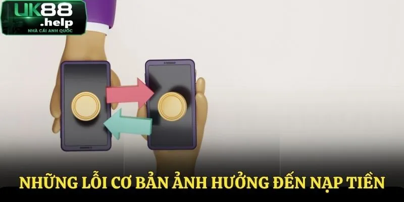 Một số lỗi thường gặp khi nạp tiền tại UK88